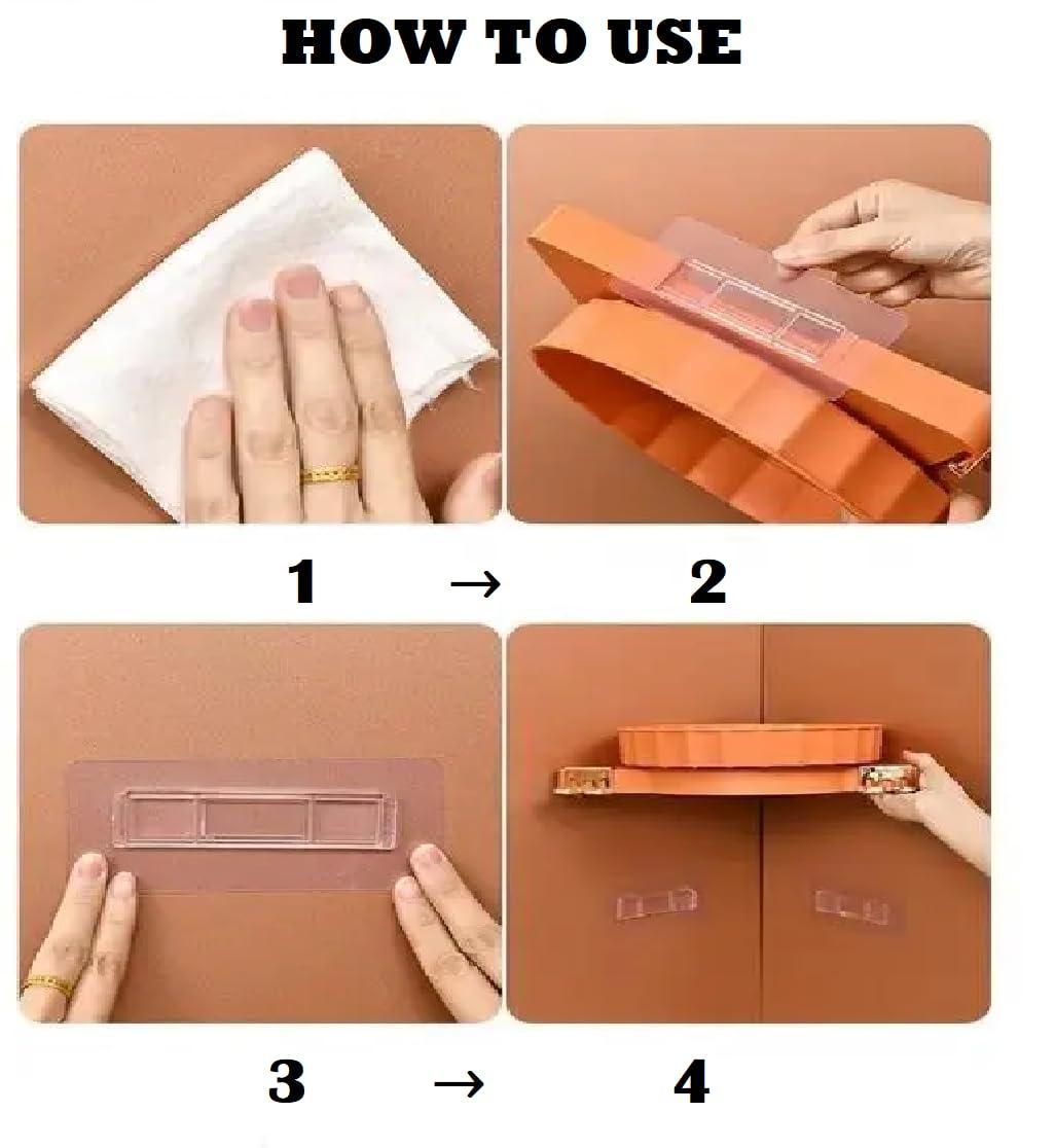 360 Rotating Triangular Corner Shelf - Space-Saving Storage Solution - Eazylife India