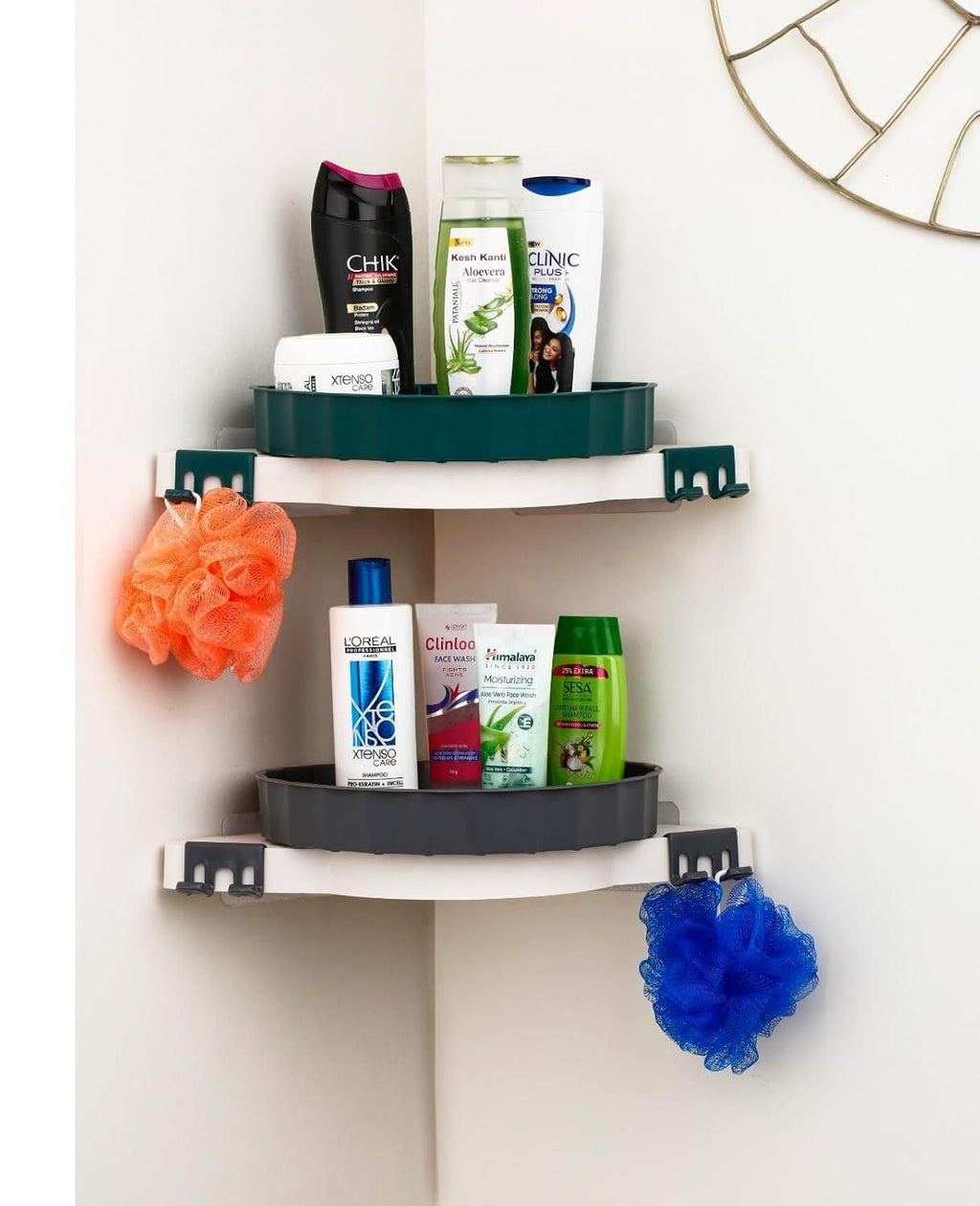 360 Rotating Triangular Corner Shelf - Space-Saving Storage Solution - Eazylife India