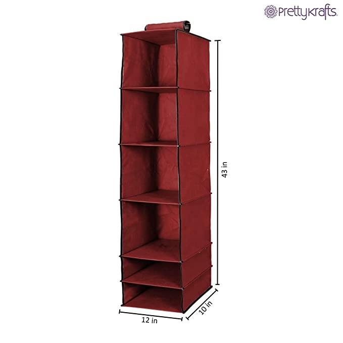Foldable Hanging Wardrobe Organizer with 6 Shelves - Eazylife India