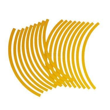Car Bike Tyre & Body Reflective Stickers (18 stripes of Yellow Colour) - Eazylife India