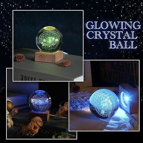 Glow Crystal Ball Lamp - 3D Light Sphere - Eazylife India