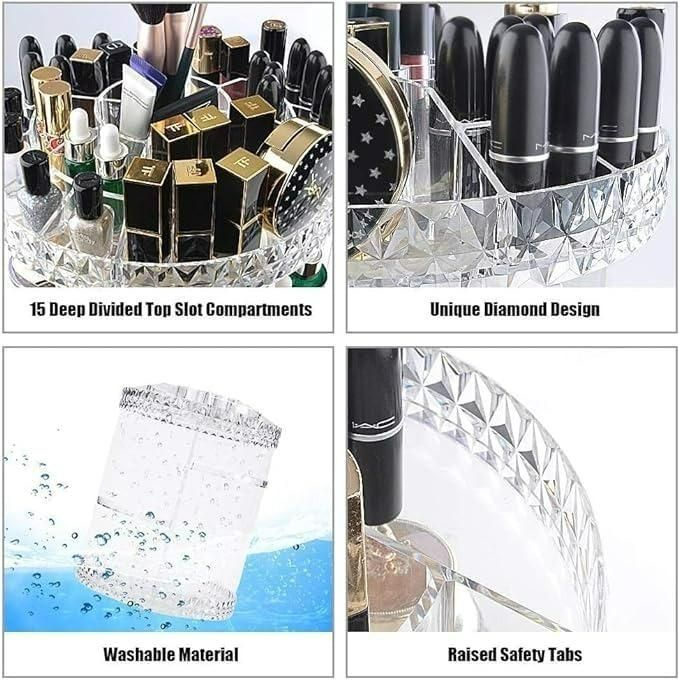 360° Rotating Adjustable Makeup Organizer Box - Eazylife India