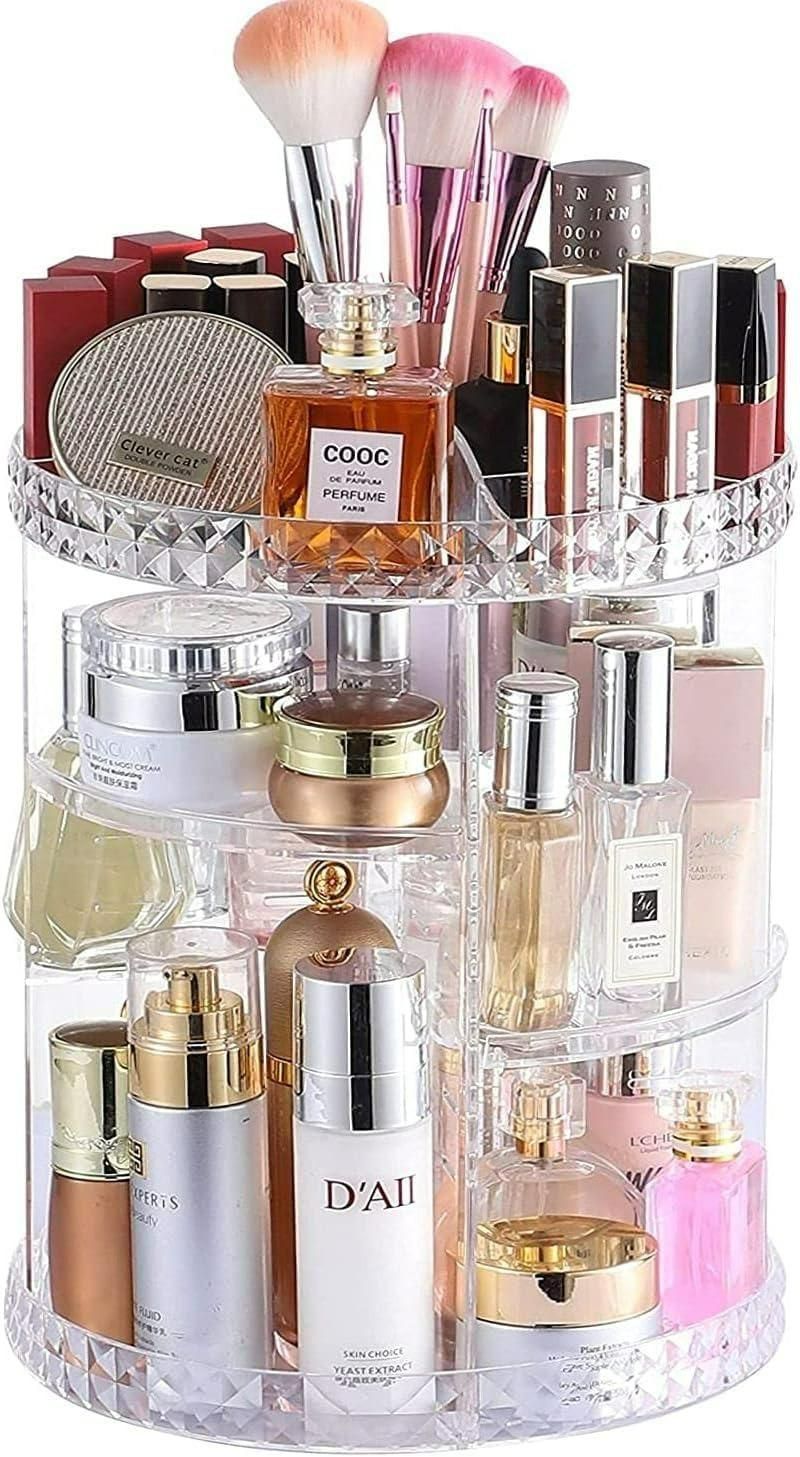 360° Rotating Adjustable Makeup Organizer Box - Eazylife India