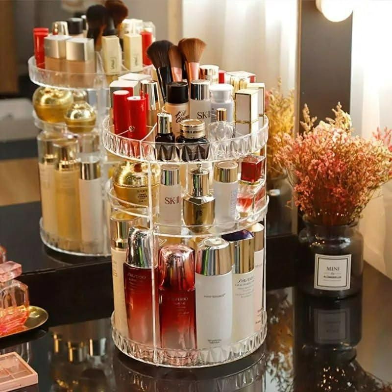 360° Rotating Adjustable Makeup Organizer Box - Eazylife India