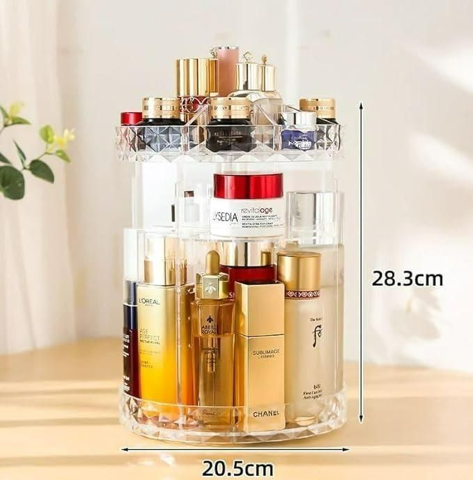 360° Rotating Adjustable Makeup Organizer Box - Eazylife India