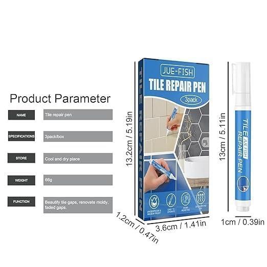 Tile Repair Pen Pack - 6 Pens for Bathroom, Kitchen & Tiles - Eazylife India
