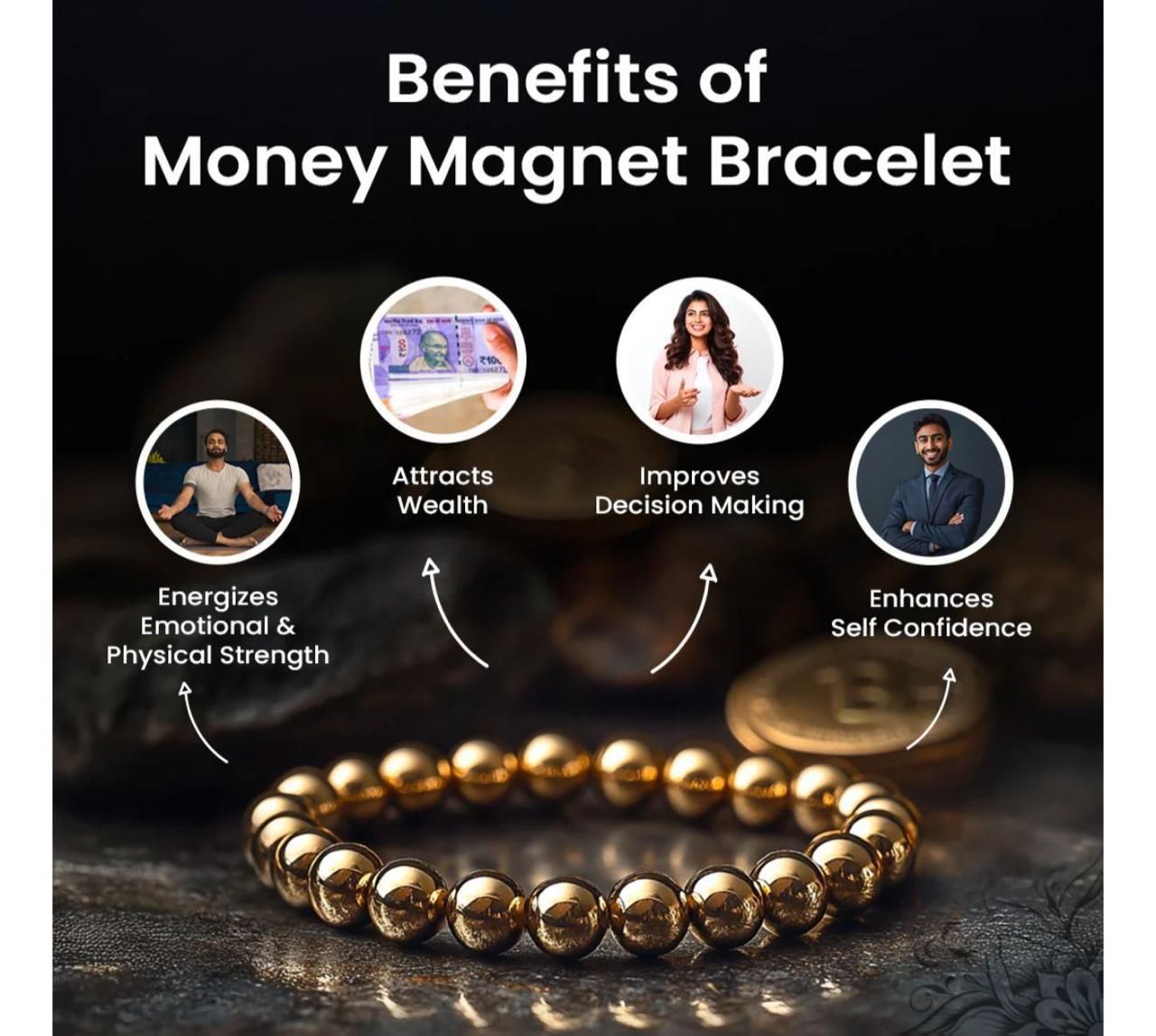 Money Magnet Unisex Bracelet: Attract Wealth & Abundance - Eazylife India