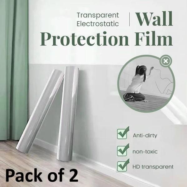 CrystalShield WallSafe: Transparent Electrostatic Protection Film, 2-Pack - Eazylife India